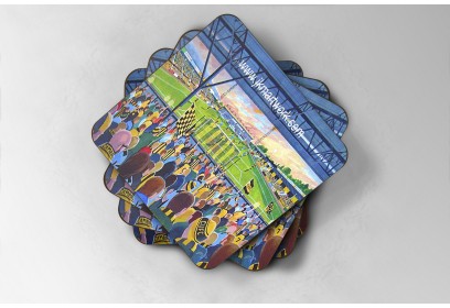 Abbey Stadium Fine Art Glass Coasters - Cambridge United FC